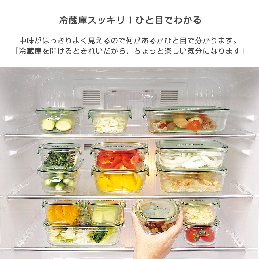 iwaki イワキ パック＆レンジ 角タイプ 耐熱ガラス 保存容器
