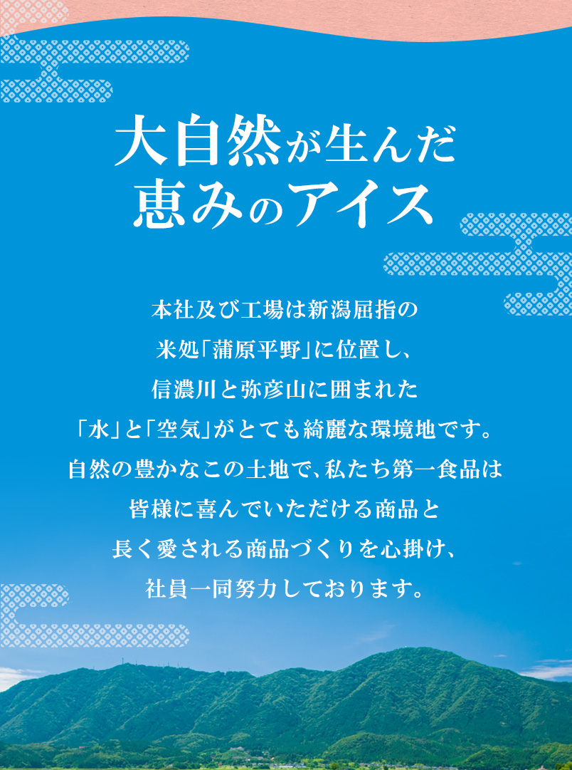 大自然が生んだ恵みのアイス