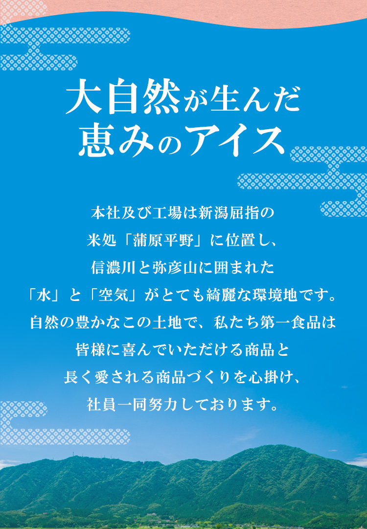 大自然が生んだ恵みのアイス