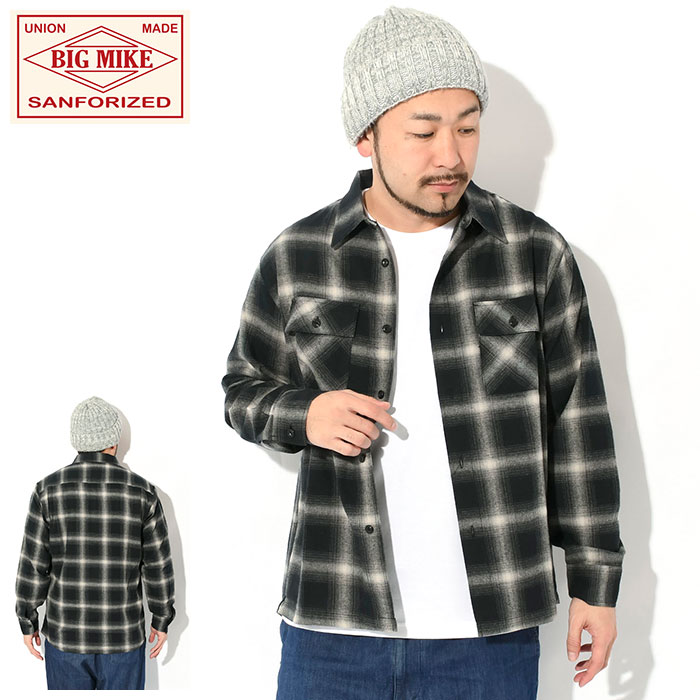 BIG MIKE（ビッグマイク） シャツ 長袖 メンズ ライト フランネル