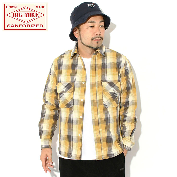 BIG MIKE（ビッグマイク） シャツ 長袖 メンズ ヘビー フランネル