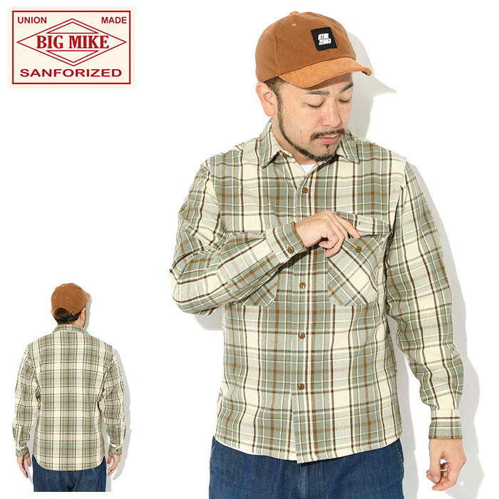 BIG MIKE（ビッグマイク） シャツ 長袖 メンズ ヘビー フランネル
