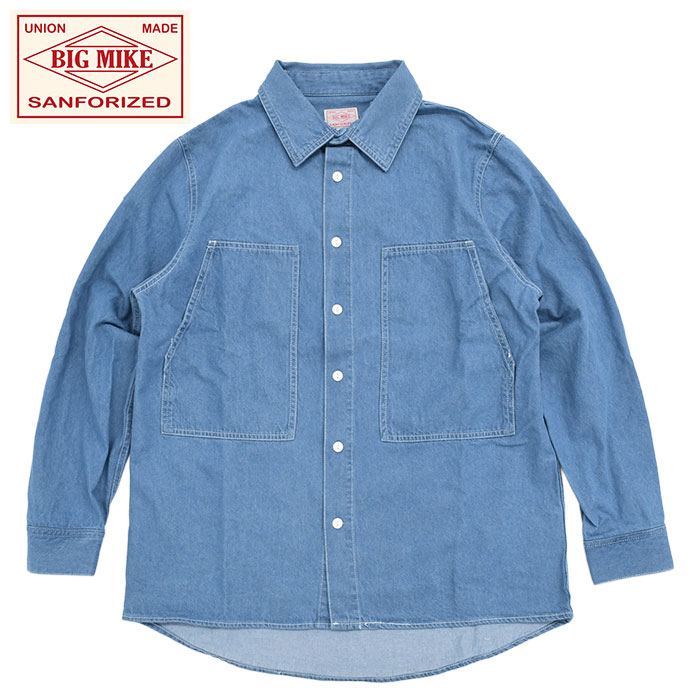 BIG MIKE（ビッグマイク） シャツ 長袖 メンズ デニム ユーティリティ