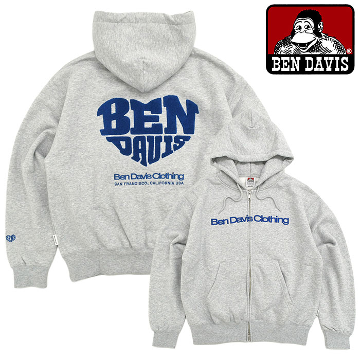BEN DAVIS（ベンデイビス） パーカー ジップアップ メンズ ハート