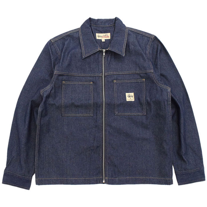 ステューシー ジャケット STUSSY メンズ Denim Zip Up Work Shirt ( stussy JKT デニムジャケット  JACKET アウター 1110184 USAモデル 正規 )