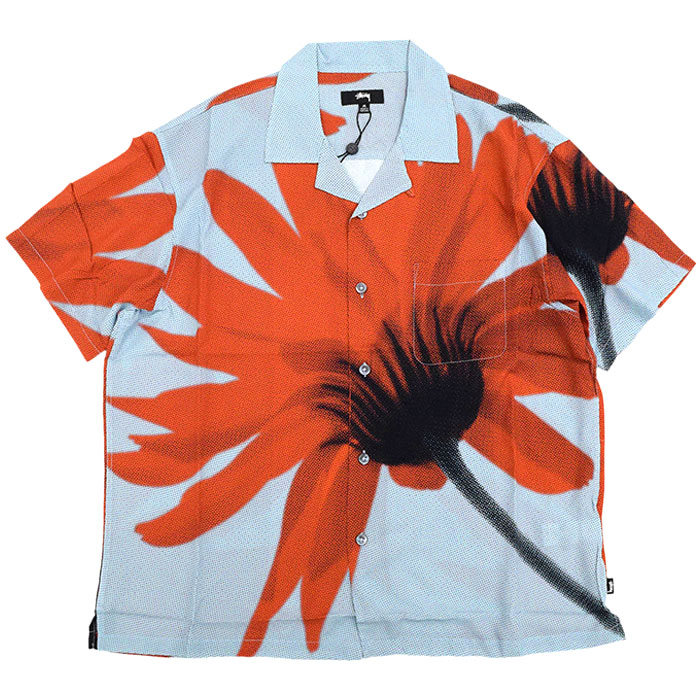 ステューシー シャツ 半袖 STUSSY メンズ Halftone Flower ( stussy shirt オープンカラーシャツ トップス  1110230 USAモデル 正規 )