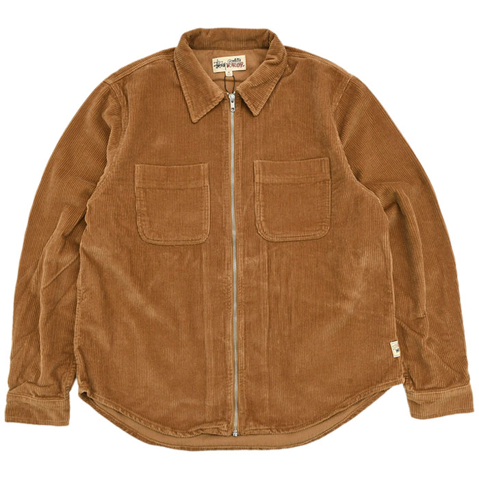 ステューシー シャツ 長袖 STUSSY メンズ Wide Wale Cord Zip (shirt コーデュロイ ジップアップ カジュアルシャツ  1110243 USAモデル 正規)