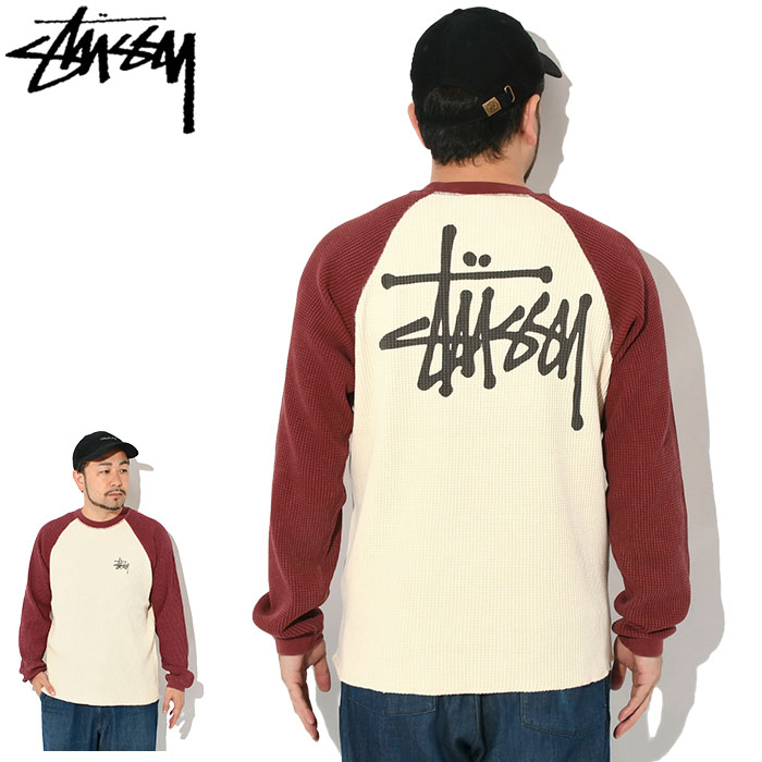 【STUSSY】BASIC THERMAL 2 TONE ステューシー サーマルTシャツ STUSSY ステューシー ラグラン 長袖 メンズ 2 Tone Thermal