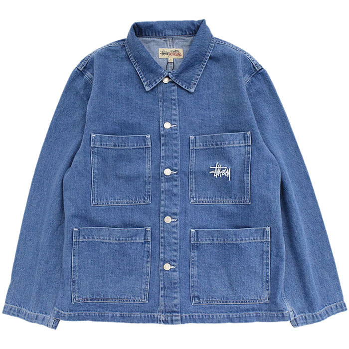 ステューシー ジャケット STUSSY メンズ Denim Chore ( stussy JKT デニムジャケット JACKET アウター 男性用  115570 USAモデル 正規 )