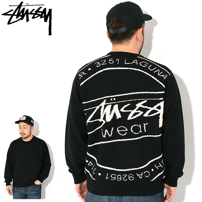 ステューシー セーター STUSSY メンズ Laguna Icon ( stussy sweater クルーネック トップス 男性用 117223  USAモデル 正規 )