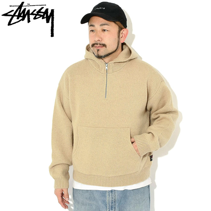 STUSSY（ステューシー） セーター メンズ Quater Zip Hood ( stussy