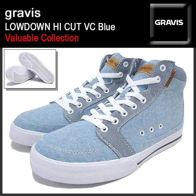 グラビス gravis スニーカー ローダウン ハイカット VC Blue(gravis LOWDOWN HI CUT VC Blue  Valuable Collection 12082100-400)