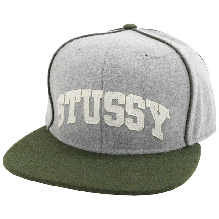 ステューシー キャップ 帽子 STUSSY Melton Piped Arch Snapback Cap (ベースボールキャップ スナップバック  男性用 1311023 USAモデル 正規)