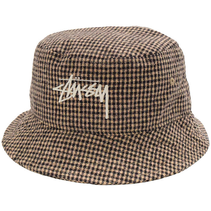 ステューシー バケット ハット STUSSY Wool Check Big Stock Bucket Hat 帽子 ( stussyhat メンズ・男性用 1321052 USAモデル 正規 )｜icefield｜03