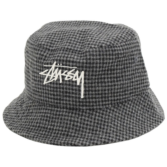 ステューシー バケット ハット STUSSY Wool Check Big Stock Bucket Hat 帽子 ( stussyhat メンズ・男性用 1321052 USAモデル 正規 )｜icefield｜02