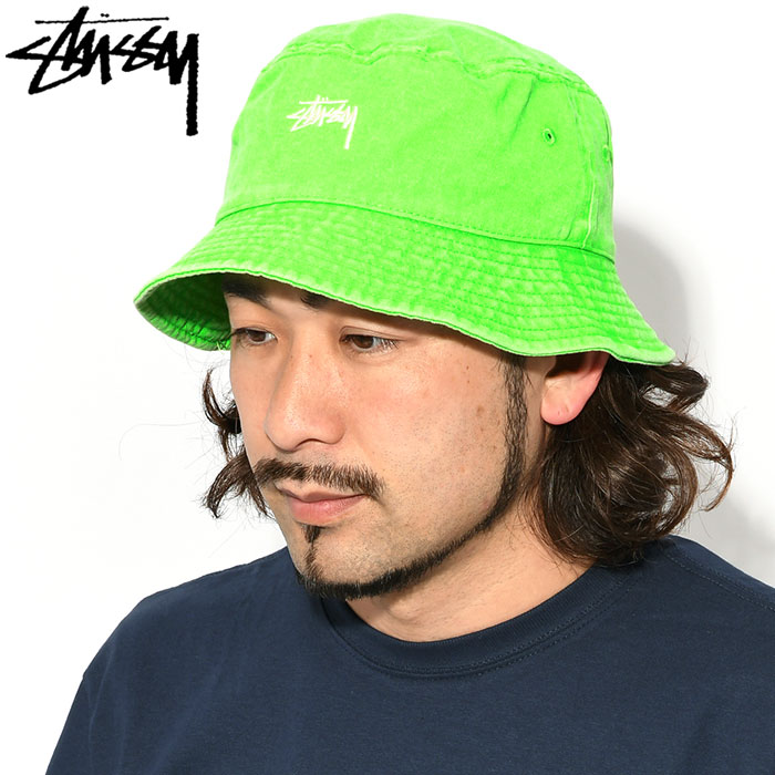 安い超歓迎即発送 極少 正規 STUSSY BUCKET HAT CHECKER KNIT 帽子