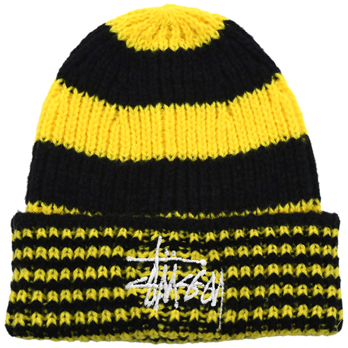 STUSSY ステューシー ニット帽 Striped Big Basic ( stussy