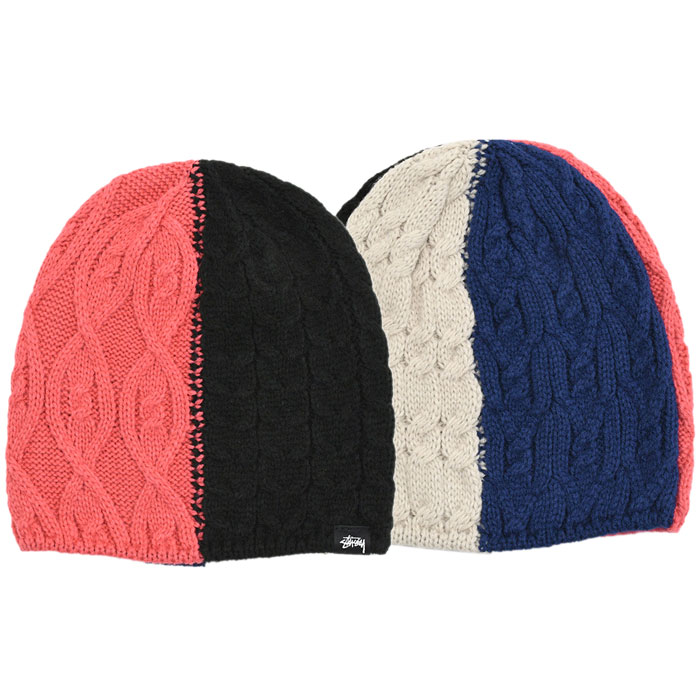 ステューシー ニット帽 STUSSY Color Block Skullcap ( stussy beanie