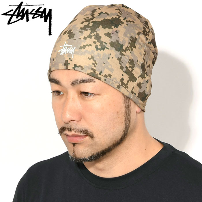 Stussy チェック柄 ニット帽 stussy ビーニー ニット帽（ステューシー ニット帽 STUSSY Swirl