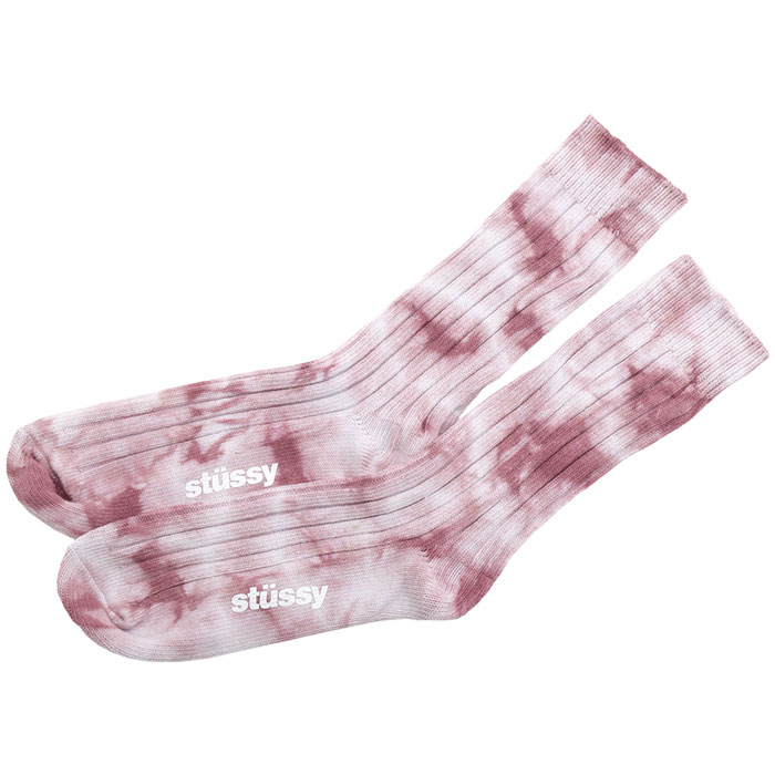 STUSSY（ステューシー） ソックス メンズ Dyed Ribbed ( stussy crew