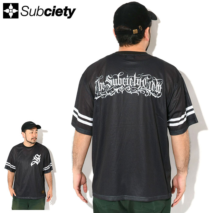 Subciety（サブサエティ） Tシャツ 半袖 メンズ メッシュ フットボール