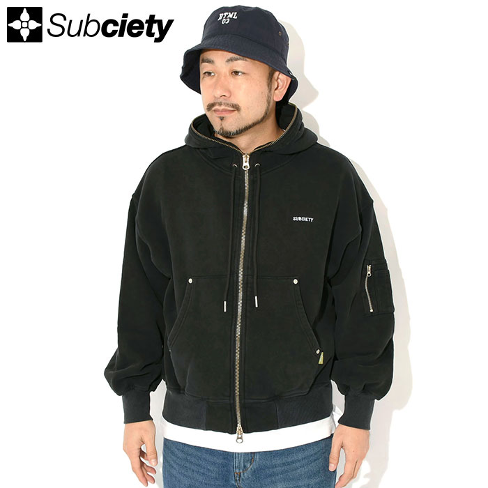 Subciety（サブサエティ） パーカー ジップアップ メンズ ミリタリー