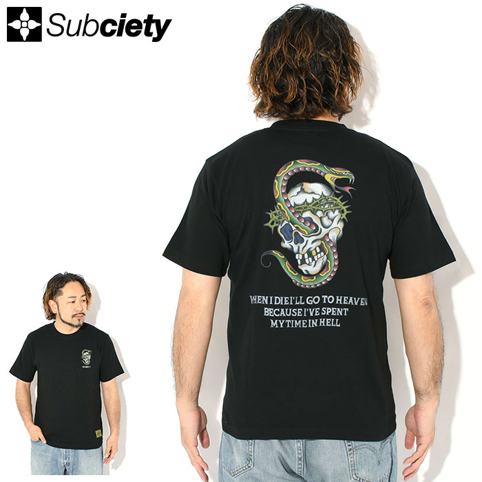 Subciety（サブサエティ） Tシャツ 半袖 メンズ スカル ワインダー