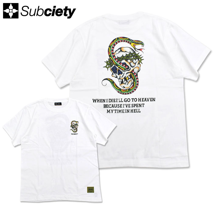 Subciety（サブサエティ） Tシャツ 半袖 メンズ スカル ワインダー