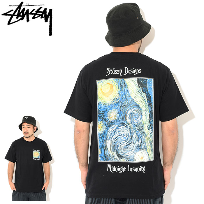 ステューシー Tシャツ 半袖 STUSSY メンズ & レディース Midnight Insanity(stussy tee カットソー  1904689 USAモデル 正規)