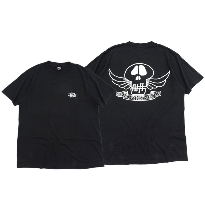 25 SS 新作【STUSSY】SKULL WINGS LS TEE PIGMENT DYED ☆ ロンT Skull Wings Pigment Dyed L/S Tee - Black – Feature