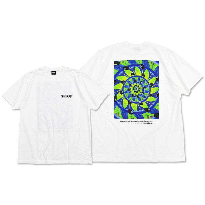 ★豪州発/送関込*stussy*新作*RABBIT HOLE Tシャツ/W-WHITE★ ☆豪州発/送関込*stussy*新作*RABBIT HOLE Tシャツ/W-WHITE☆