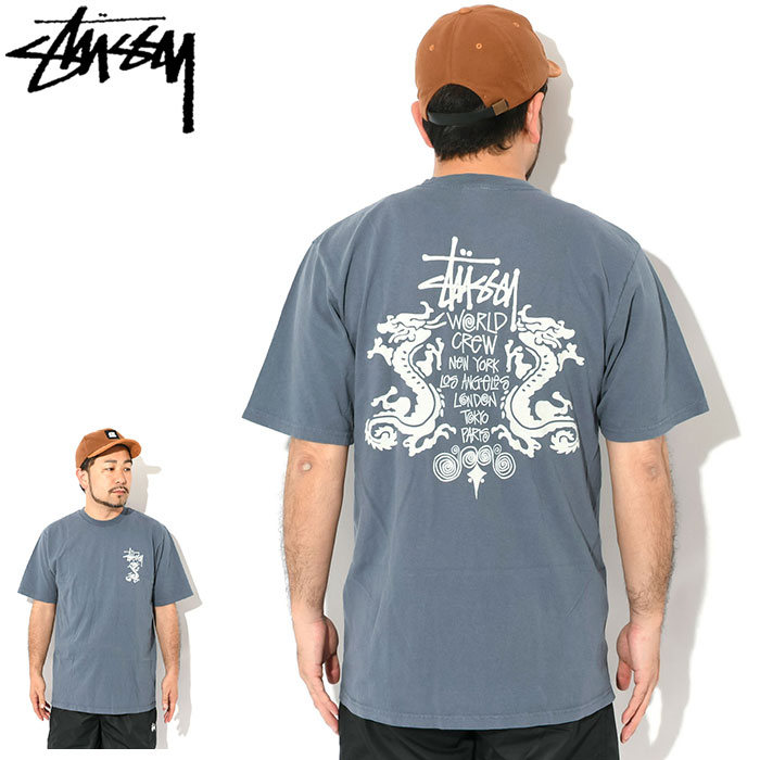 STUSSY ステューシー Tシャツ 半袖 メンズ Double Dragon