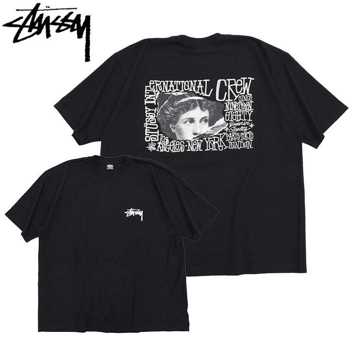 Stussy 半袖シャツ Wrinkly Cotton Gauze 黒 STUSSY（ステューシー