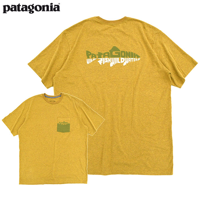 パタゴニア Tシャツ 半袖 Patagonia メンズ ワイルド ウォーターライン ポケット レスポ...