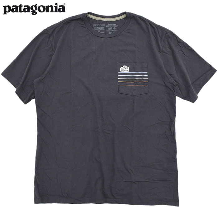 パタゴニア Tシャツ 半袖 Patagonia メンズ ライン ロゴ リッジ ストライプ オーガニック ポケット(Line Logo Ridge Stripe USAモデル 37587)[M便 1/1]｜icefield｜03