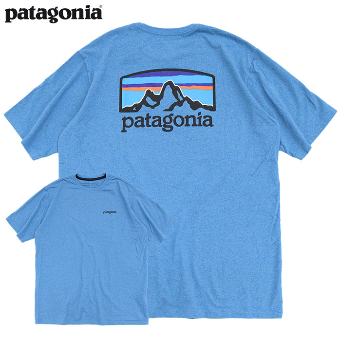 パタゴニア ロゴ Tシャツ 青色 ブルー パタゴニア ロゴ Tシャツ 青色 ブルー