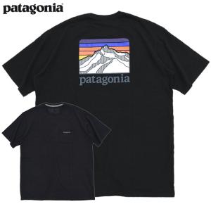 パタゴニア Tシャツ 半袖 Patagonia メンズ ライン ロゴ リッジ ポケット レスポンシビ...