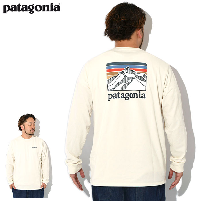 パタゴニア ロンT Tシャツ 長袖 Patagonia メンズ ライン ロゴ リッジ レスポンシビリ...