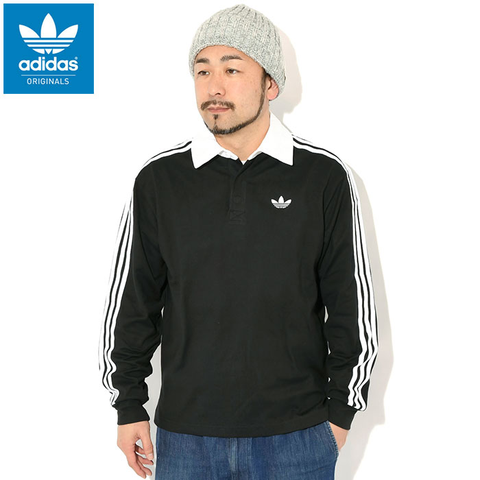 adidas Originals アディダス ポロシャツ 長袖 メンズ 3 ストライプス