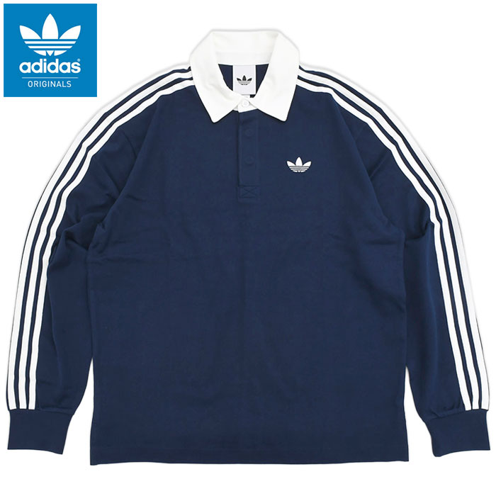 adidas Originals アディダス ポロシャツ 長袖 メンズ 3 ストライプス