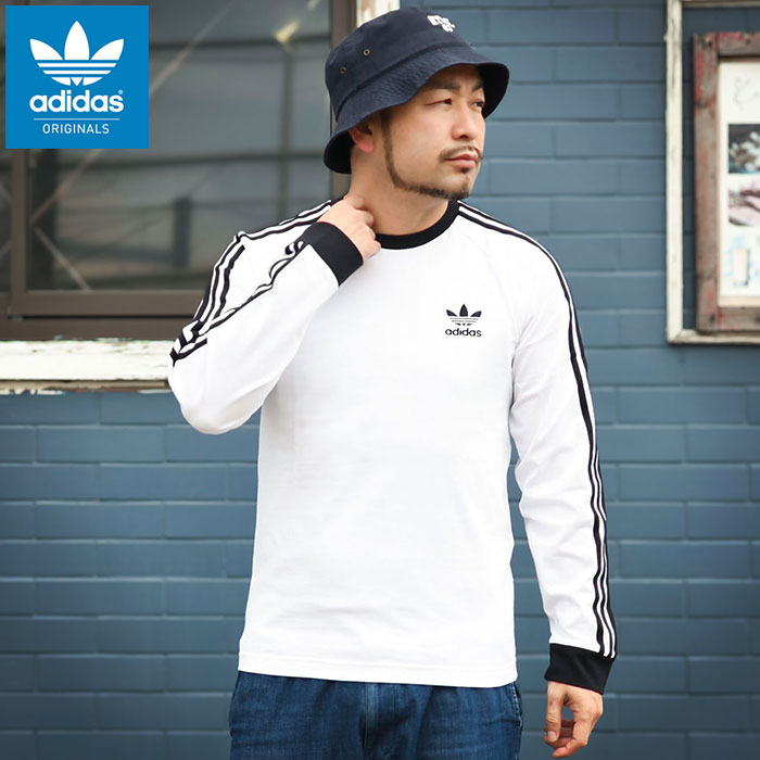 アディダス ロンT Tシャツ 長袖 adidas メンズ 3 ストライプス オリジナルス ( 3 Stripes L/S Tee Originals  カットソー トップス IA4879 IA4877 )