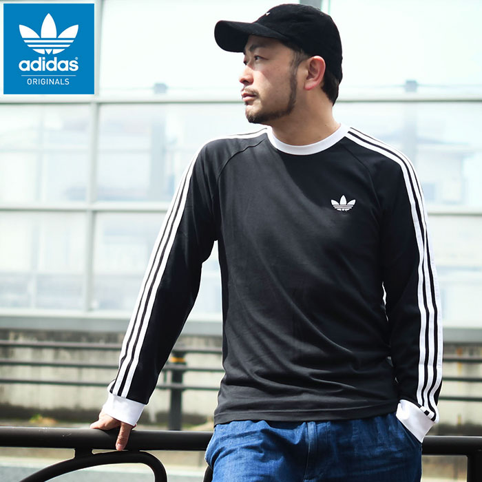 adidas Originals アディダス ロンT Tシャツ 長袖 メンズ 3 ストライプ