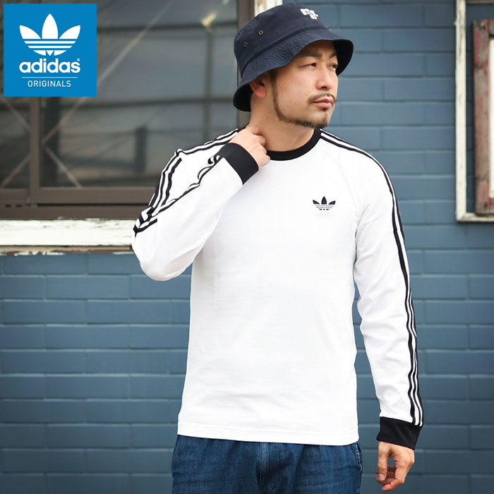 adidas Originals アディダス ロンT Tシャツ 長袖 メンズ 3 ストライプ