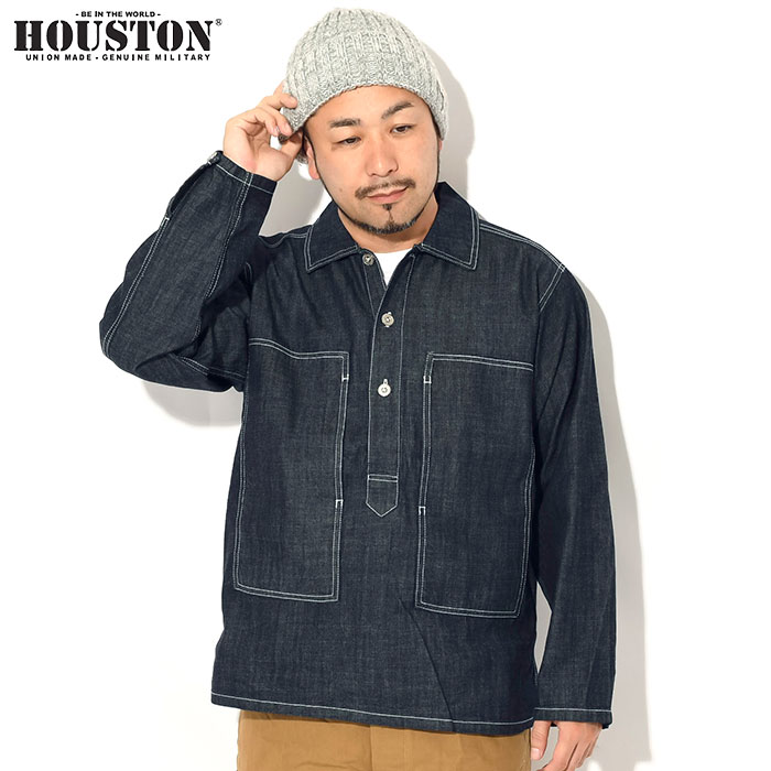 HOUSTON ヒューストン シャツ 長袖 メンズ USA コットン デニム