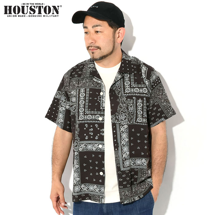 HOUSTON（ヒューストン） シャツ 半袖 メンズ バンダナ アロハ