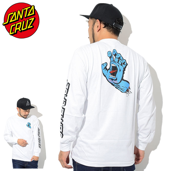 サンタクルーズ ロンT Tシャツ 長袖 SANTA CRUZ メンズ スクリーミング ハンド ( S...