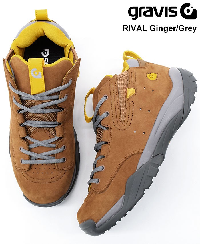 グラビス スニーカー gravis メンズ 男性用 ライバル Ginger/Grey