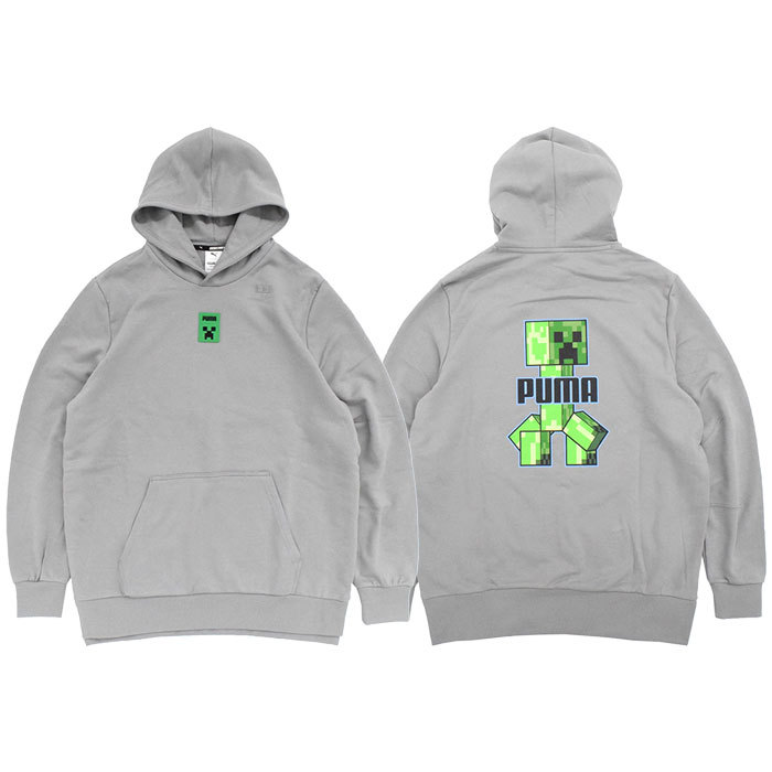 プーマ パーカー プルオーバー PUMA メンズ マインクラフト コラボ (PUMA×MINECRAFT Pullover Hoodie マイクラ スウェット トップス 534376)｜icefield｜03