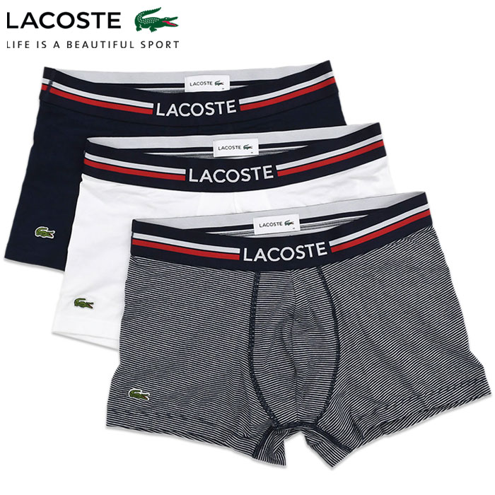 LACOSTE（ラコステ） ボクサーパンツ メンズ マルチ デザイン 3パック