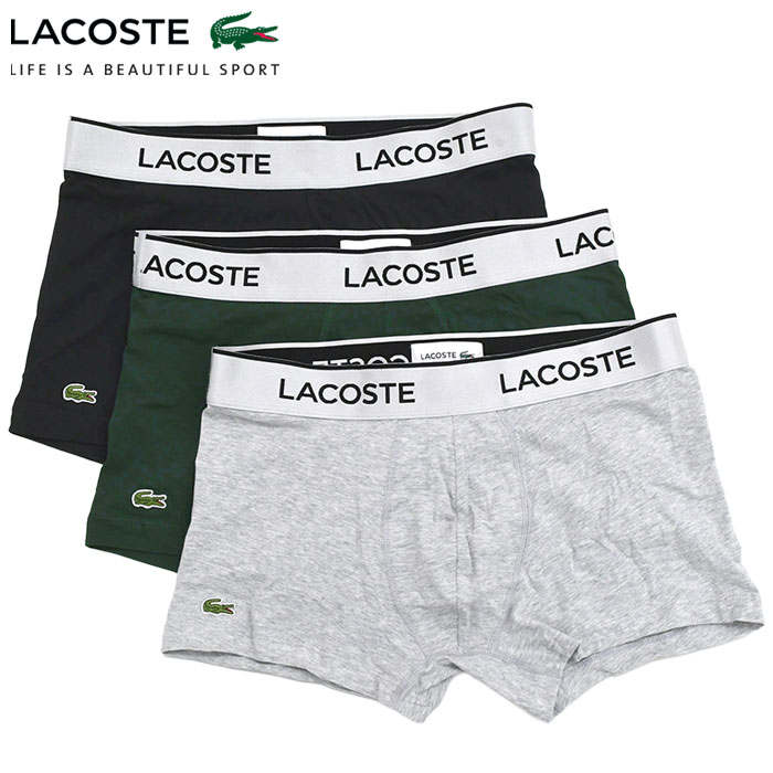 LACOSTE（ラコステ） ボクサーパンツ メンズ 3パック ジャカード